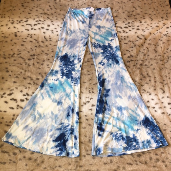 Carole Christian Pants - Carole Christian Tie-Dye boutique flare pants